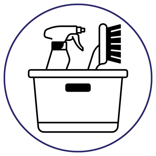 pictogramme de produits d'entretien